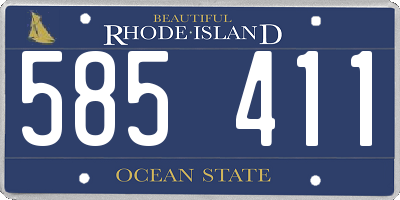 RI license plate 585411
