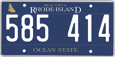 RI license plate 585414