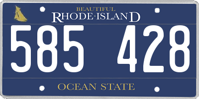 RI license plate 585428