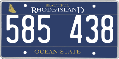 RI license plate 585438