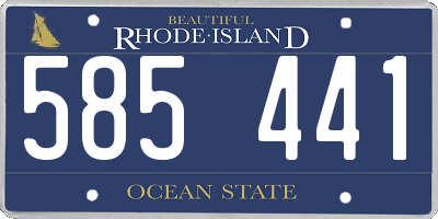 RI license plate 585441