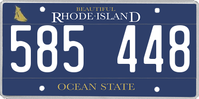 RI license plate 585448