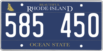RI license plate 585450