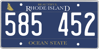 RI license plate 585452