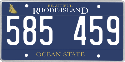 RI license plate 585459
