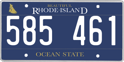 RI license plate 585461