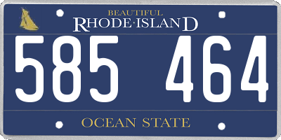 RI license plate 585464