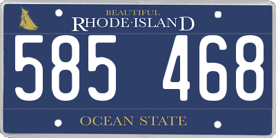RI license plate 585468