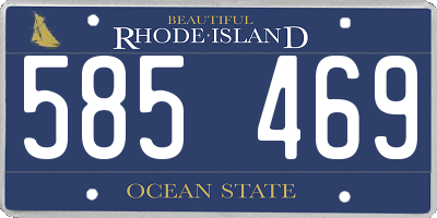 RI license plate 585469