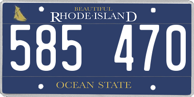 RI license plate 585470