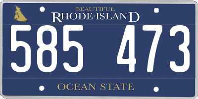 RI license plate 585473