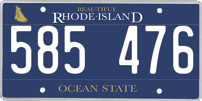 RI license plate 585476