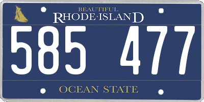 RI license plate 585477