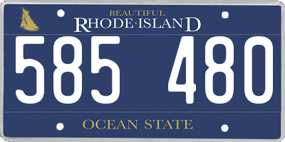 RI license plate 585480