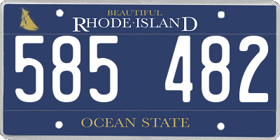 RI license plate 585482