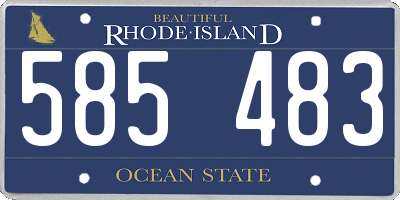 RI license plate 585483
