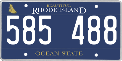 RI license plate 585488