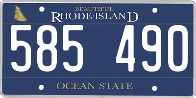 RI license plate 585490