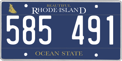 RI license plate 585491