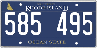 RI license plate 585495