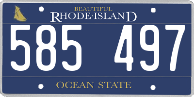 RI license plate 585497