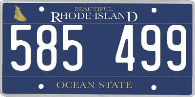 RI license plate 585499