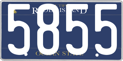 RI license plate 5855