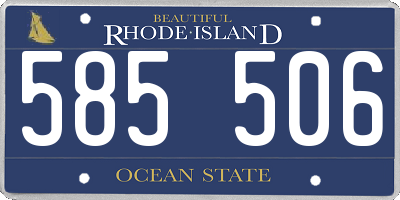 RI license plate 585506