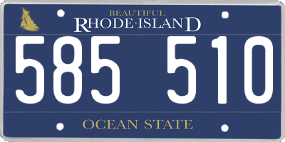 RI license plate 585510