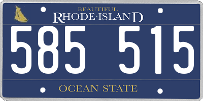 RI license plate 585515