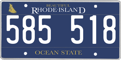 RI license plate 585518