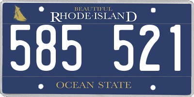 RI license plate 585521