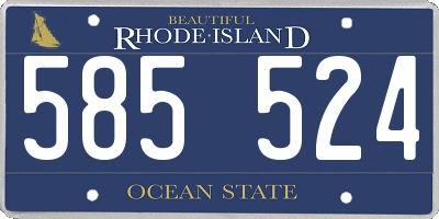 RI license plate 585524