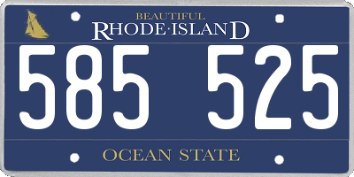 RI license plate 585525