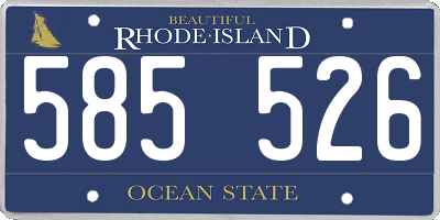 RI license plate 585526