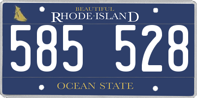 RI license plate 585528