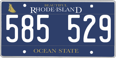 RI license plate 585529