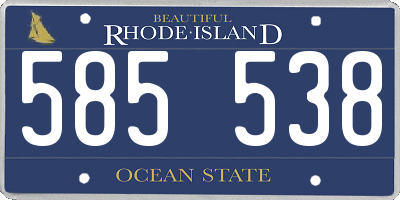 RI license plate 585538