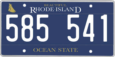 RI license plate 585541