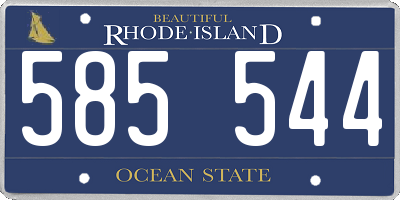 RI license plate 585544