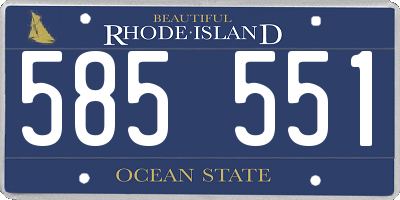 RI license plate 585551