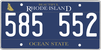 RI license plate 585552
