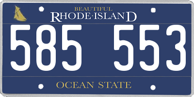 RI license plate 585553