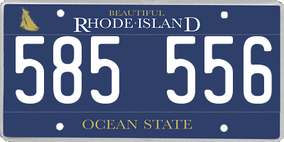 RI license plate 585556