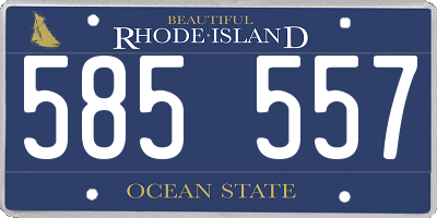 RI license plate 585557