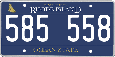 RI license plate 585558