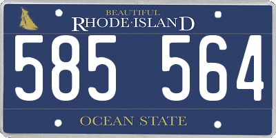 RI license plate 585564
