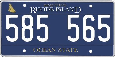 RI license plate 585565