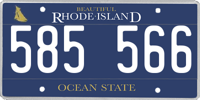 RI license plate 585566
