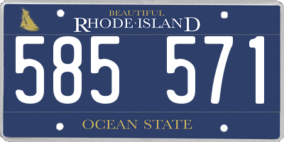 RI license plate 585571